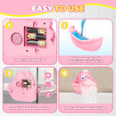 DIYFRETY BABY BATH TOYS LIGHT-UP BATH TOYS BATH BUBBLE MACHINE - PINK Like New