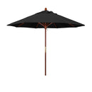 CALIFORNIA UMBRELLA 9-FT NO-TILT MARKET PATIO UMBRELLA - BLACK - Like New