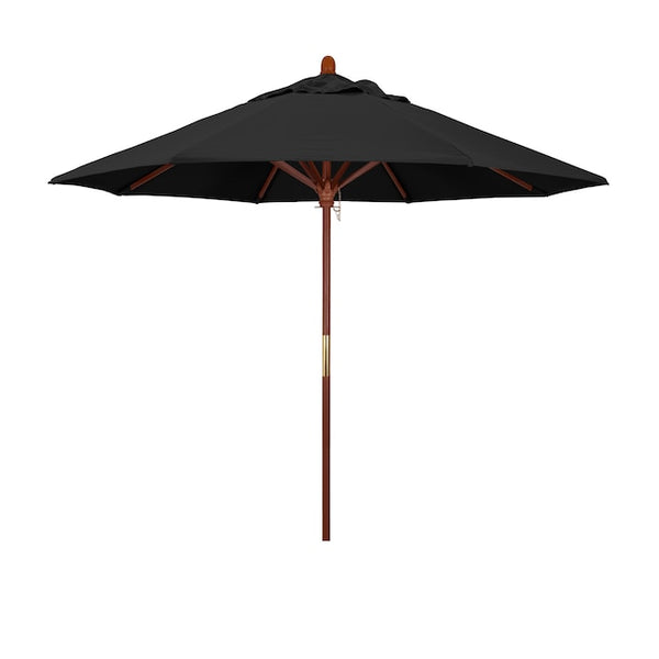 CALIFORNIA UMBRELLA 9-FT NO-TILT MARKET PATIO UMBRELLA - BLACK - Like New