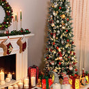 6FT Prelit Pencil Christmas Tree, 240 LED Lights, Bendable Branches B0B6FJ6F5D - Brand New