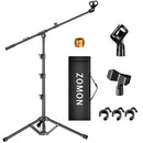 ZOMON MICROPHONE STAND TRIPOD BOOM ARM FLOOR MIC STAND M-2 - BLACK - Like New
