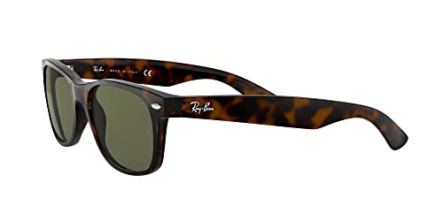 Ray-Ban RB2132 New Wayfarer Square Sunglasses Tortoise/G15 Green 52MM - Like New