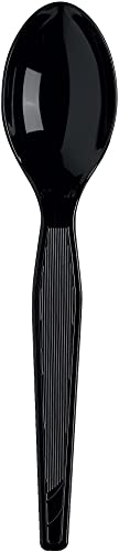 Dixie 6" Heavy Weight Polystyrene Teaspoon, 1,000 count TH517 - Black - Brand New