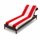 Superior Cabana Cotton Lounge Chair Cover, Towel, Terry Cloth, 32" x 102", Red - Brand New