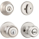 KWIKSET 690T-15S KNOBSET COMBO PACK - SILVER - SILVER - Brand New