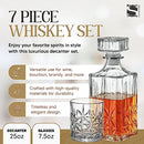 Style Setter Whiskey Decanter Set with Glasses 410616-7RB - Louisville - Like New