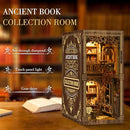 CUIWOS BOOK NOOK KIT, CLASSIC EDITION, DIY MINIATURE WOODEN PUZZLE, BROWN - Like New