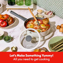 So Yummy by bella 12 Piece Cookware Set Nonstick Coating Spoons Lid - Frost - Like New