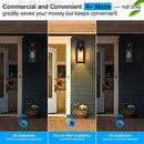 LAKUMU 2 Pack Motion Sensor Outdoor Wall Lights, Black B05023PG-BLK - Like New