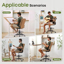 AMSEATEC DRAFTING TALL OFFICE CHAIR WITH FOOTREST FOR STANDING DESK - TAN - Like New