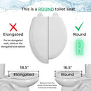 CENTOCO ELONGATED TOILET SEAT, CLOSED FRONT, COVER, RESIDENTIAL PLASTIC - WHITE - Like New