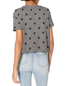 5114EA Alternative Women's Cropped T-shirt Eco Grey Stars X-Large - Like New