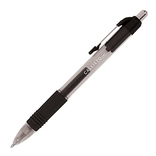 OFFICE DEPOT SOFT-GRIP RETRACTABLE GEL PENS, 0.7 MM, BLACK BARREL - BLACK - Brand New