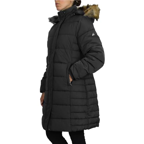 GALAXY BY HARVIC SPIRE BY GALAXY LONG HEAVYWEIGHT PARKA FAUX-FUR BLACK M - Brand New