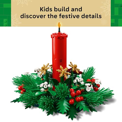 LEGO Christmas Table Decoration Building Brick-Built Holiday Centerpiece 40743 - Like New