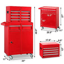 HPDMC 5-Drawer Rolling Tool Chest High Capacity Adjustable Shelf - Black - Brand New