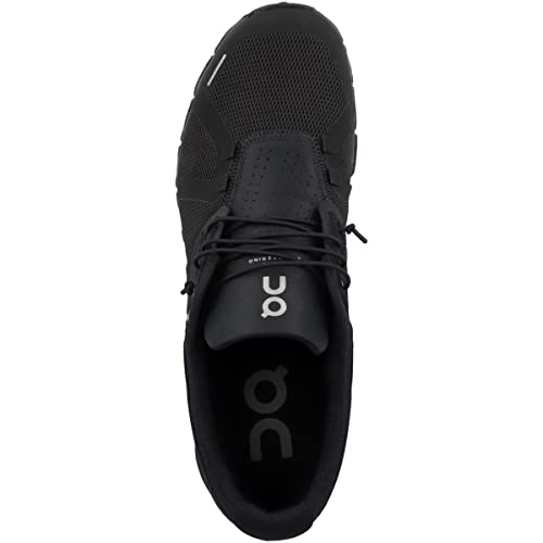 59.98986 ON MEN CLOUD 5 RUNNING SHOES MEN SIZE 10 ALL BLACK - Like New