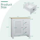 Air Down Storage Buffet Cabinet with Shelf & 3 Drawers W33136473 - Ash Grey - Like New