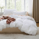 Bedsure White Duvet Cover King Size - 3 Pieces Prewashed Extra Soft Bedding Set - Like New