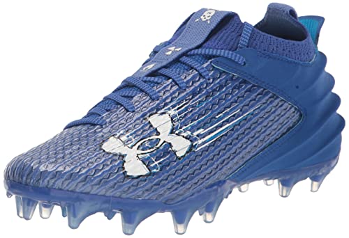 Under Armour Men's Blur Smoke 2.0 Molded Cleat Football Shoe Royal/White/Blue - Like New
