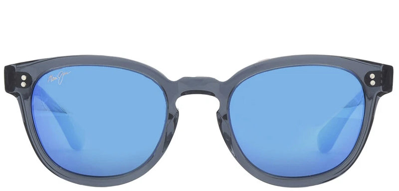 MAUI JIM CHEETAH 5 MJ 842-27G GRAY TRANSLUCENT FRAME BLUE HAWALL POLARIZED 52MM - Like New