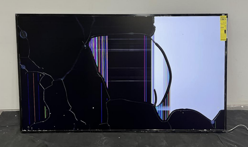 For Parts: Samsung 55" Class The Frame QLED 4K Smart TV CRACKED SCREEN MISSING COMPONENTS