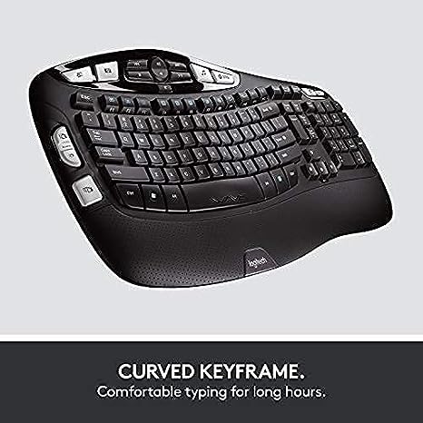 Logitech MK570 Wireless Wave Keyboard and Mouse Combo - Black Like New
