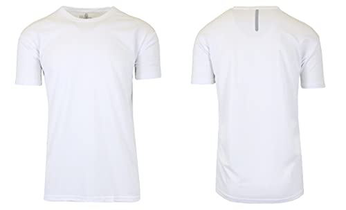 GALAXY BY HARVIC 2XL MEN'S PERFORMANCE MOISTURE WICKING ACTIVE TEE - WHITE - Brand New