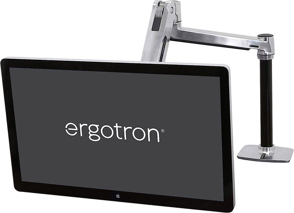 Ergotron LX HD Single Heavy Duty Monitor Arm 45-384-026 Polished Aluminum Like New