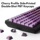 LEMOKEY X4 QMK Wired Mechanical 75% Layout South-Facing Red Backlit STP - Purple - Like New