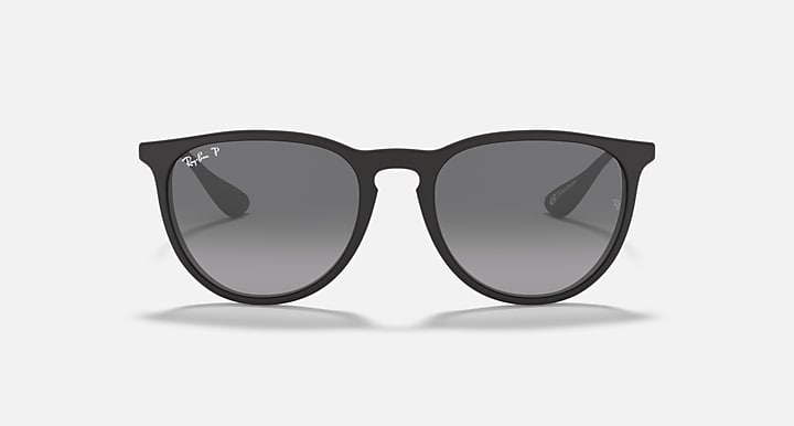 RAY BAN ERIKA COLLECTION, MATTE RUBBER BLACK FRAME, BLACK LENSES, 54MM - Like New