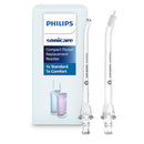 PHILIPS SONICARE FLOSSER 1000 N1 STANDARD & N2 COMFORT NOZZLES CLEAR HX3072/00 - Brand New