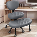 ATHOPE ERGONOMIC CROSS LEGGED OFFICE CHAIR WITH WHEELS, ADJUSTABLE - D18 - GRAY - Like New