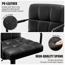 Huracan PU Leather Bar Stools Set of 2, 360° Swiveling B09NNNDL9Z - Black - Like New
