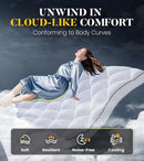 MILCABE 3 INCH ULTRA-FLUFFY MEMORY FOAM MATTRESS TOPPER TWIN XL - WHITE - Like New