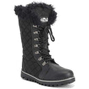Polar Products Women Quilted Comfy Winter Boot Black/Black Nylon Size: US10/EU41 - Brand New