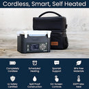LUNCHEAZE XL CORDLESS HEATED LUNCHBOX BATTERY POWERED 6 CUP CAPACITY - BLK/WHITE - Like New