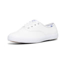 KEDS WOMEN'S CHAMPION LEATHER LACE UP SNEAKER - SIZE: WOMEN 9 - WHITE - Like New