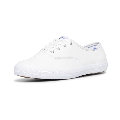 KEDS WOMEN'S CHAMPION LEATHER LACE UP SNEAKER - SIZE: WOMEN 9 - WHITE - Like New