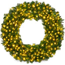 Best Choice Products 48in Large Artificial Pre-Lit Fir Christmas Wreath W/LED - Brand New