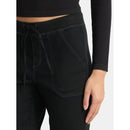 NO BOUNDARIES WOMEN'S RIBBED WAIST BOOTCUT PANTS 31.5'' - SIZE:  XS - BLACK SOOT - Brand New