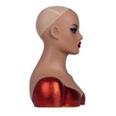 J&F CO. Realistic Europe and America Female Mannequin Head With Shoulder (RED) - Brand New