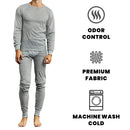 GALAXY BY HARVIC 2-PIECE LIGHTWEIGHT THERMAL SET - SIZE: MEN M - HEATHER GRAY - Brand New