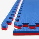 IncStores 7/8" Thick Reversible Eva Foam Exercise Mat - Red/Blue, 10 Tiles - Brand New