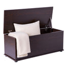 Basicwise Wooden End of Bed Storage Chest with Hinged Lid - Scratch & Dent