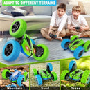 ORRENTE RC Cars Remote Control Car 2.4Ghz Stunt Car Sided 360 Flips GreenBlue Like New