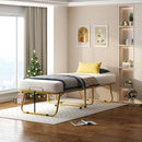 IJUICY FOLDING BED WITH 4 MEMORY FOAM MATTRESS 75 X 31 ROLLAWAY - GOLD - Like New