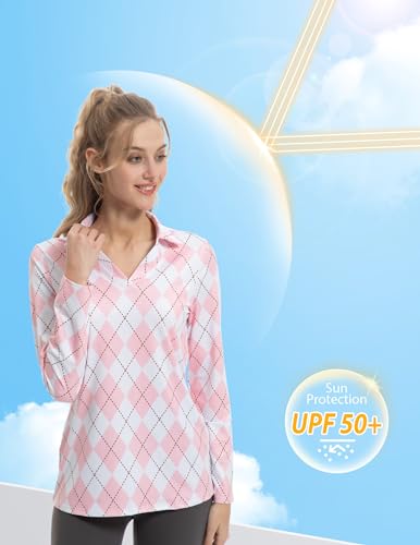WOMEN'S TENNIS GOLF SHIRT LONG SLEEVED TOP SPORT ACTIVEWEAR V-NECK LARGE - Like New