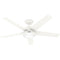 HUNTER 52" SKYFLOW OUTDOOR CEILING FAN LIGHTS WALL CONTROL CC52611 - MATTE WHITE - Like New