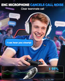 SKAPENDY WIRELESS GAMING HEADSET PS5 PS4 PC SWITCH MAC 100H PLAYTIME LUNAR WHITE - Like New